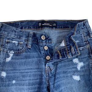 Hollister Vintage Boyfriend Jeans Distressed Button fly Low Rise Women's Size 00